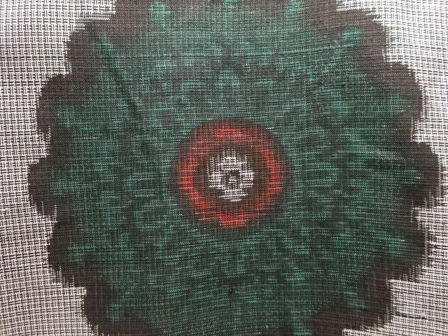 JAPANESE KIMONO / ANTIQUE KIMONO / SILK / DORO OSHIMA TSUMUGI / ABSTRACT FLOWER